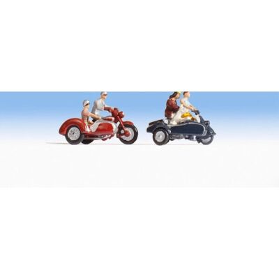 NOCH Model Motorcyklister HO 1:87 Malede Figurer - Skalemodel NOCH Model Motorcyklister HO 1:87 Malede Figurer - Skalemodel