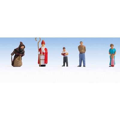 Noch N15923 Saint Nicholas' Evening HO Scale Figures Noch N15923 Saint Nicholas' Evening HO Scale Figures