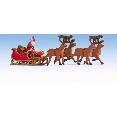 Noch N15924 Santa Claus with Reindeer - HO Scale Model Figure Noch N15924 Santa Claus with Reindeer - HO Scale Model Figure