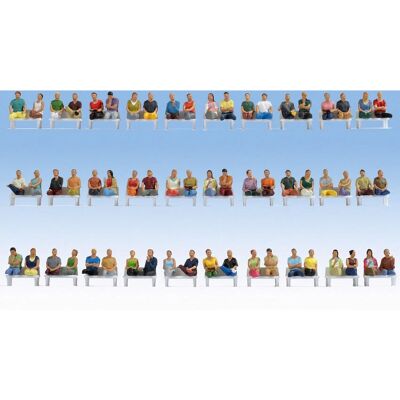 NOCH Modellteil - 60 Sitzende Passagiere - H0 Maßstab - Sammler Set NOCH Modellteil - 60 Sitzende Passagiere - H0 Maßstab - Sammler Set