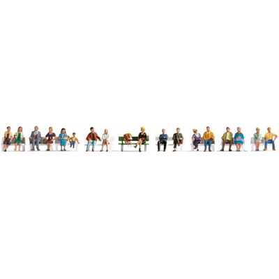 NOCH 16131 Scale Model Figures - Hand-Painted, Sitting Scene - Scale Model Part NOCH 16131 Scale Model Figures - Hand-Painted, Sitting Scene - Scale Model Part