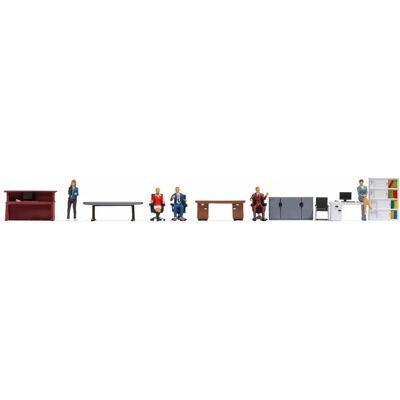 NOCH N16251 Office Themed HO Scale Model Figures - 4 Figures NOCH N16251 Office Themed HO Scale Model Figures - 4 Figures