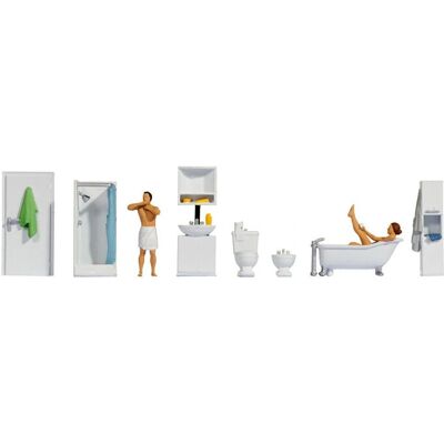 Noch 16289 Bathroom Themed Figure Set - Scale Model Figures Noch 16289 Bathroom Themed Figure Set - Scale Model Figures