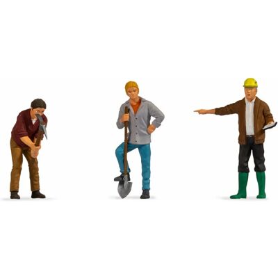Figuras en escala G NOCH - 3 obreros de construcción Figuras en escala G NOCH - 3 obreros de construcción