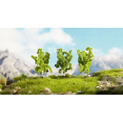Pieza/accesorio de modelo a escala Noch 25520 Árboles de abedul, 3 piezas, 4,5 cm, Verde Pieza/accesorio de modelo a escala Noch 25520 Árboles de abedul, 3 piezas, 4,5 cm, Verde