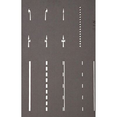 NOCH 34240 Gatemarkeringsskabeloner - Street Marking Templates NOCH 34240 Gatemarkeringsskabeloner - Street Marking Templates