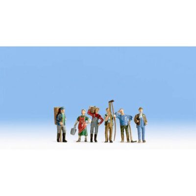 NOCH N Scale Model Accessory - Set of 6 Painted Figures NOCH N Scale Model Accessory - Set of 6 Painted Figures