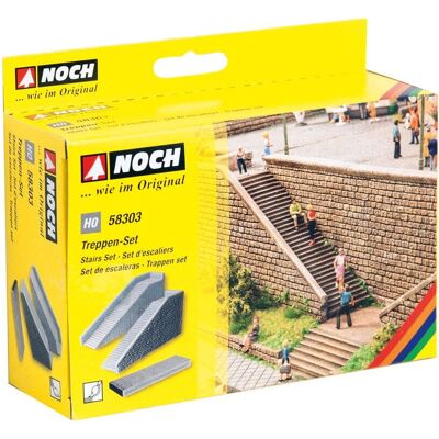NOCH 0058303 H0 Stair Set - Model Railway Accessory NOCH 0058303 H0 Stair Set - Model Railway Accessory