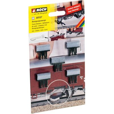 NOCH 60157 Skinnesrensningssæt H0 5 stk NOCH 60157 Skinnesrensningssæt H0 5 stk