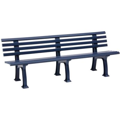 Kaiserkraft Kunststoff Parkbank - 9 Latten - 2000mm Breit - Außen Kaiserkraft Kunststoff Parkbank - 9 Latten - 2000mm Breit - Außen