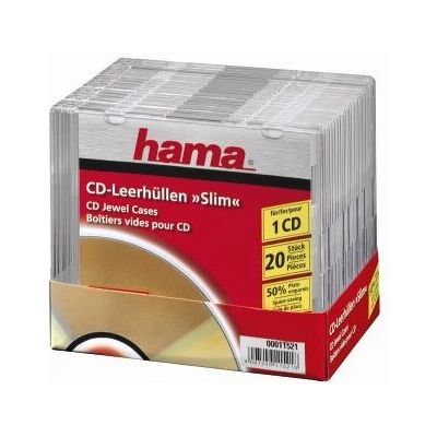 Hama Modell 00011521 Átlátszó Vékony CD-hoz - Optikai Lemez Tárolás Hama Modell 00011521 Átlátszó Vékony CD-hoz - Optikai Lemez Tárolás