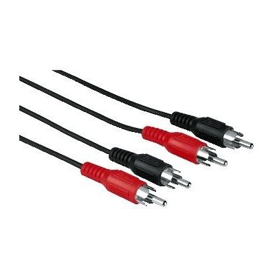 Hama Ljudkabel - 1,2m, 2 RCA Han - Svart Hama Ljudkabel - 1,2m, 2 RCA Han - Svart