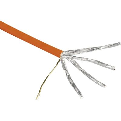 Hama 00020098 Câble réseau CAT7 Orange - 25 m en rouleau Hama 00020098 Câble réseau CAT7 Orange - 25 m en rouleau