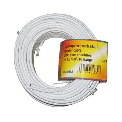 Hama 00030632 Audiokabel - 10 m - Weiß - Lautsprecherkabel für Verstärker Hama 00030632 Audiokabel - 10 m - Weiß - Lautsprecherkabel für Verstärker