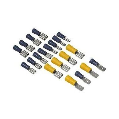 Hama Flachsteckverbinder Set - 20 Stück, Elektronikkabel + Stecker, Gelb, Blau Hama Flachsteckverbinder Set - 20 Stück, Elektronikkabel + Stecker, Gelb, Blau