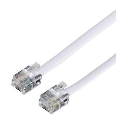 Hama Modulaire mannelijk stekker - RJ11, wit, 10m Hama Modulaire mannelijk stekker - RJ11, wit, 10m
