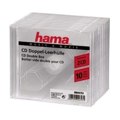Hama Modello 00044753 - Custodia doppia per dischi - Trasparente Hama Modello 00044753 - Custodia doppia per dischi - Trasparente