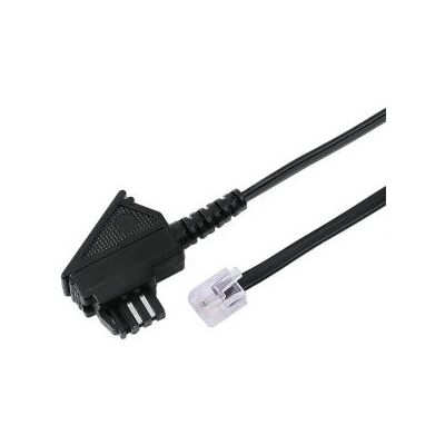 Hama 00044907 Telefoonkabel - 6m Zwart Hama 00044907 Telefoonkabel - 6m Zwart