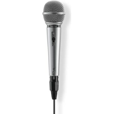Hama Jam Star Hopea-mikrofoni - Karaoke ja Dynaaminen Kaapeli Hama Jam Star Hopea-mikrofoni - Karaoke ja Dynaaminen Kaapeli