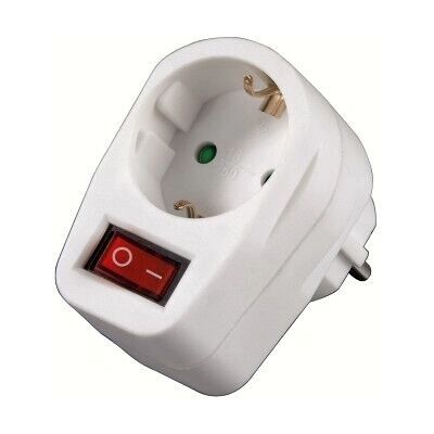 Hama Vit Vägguttagadaptor - 1 Utgång - 230V - 16A - 3500W Hama Vit Vägguttagadaptor - 1 Utgång - 230V - 16A - 3500W