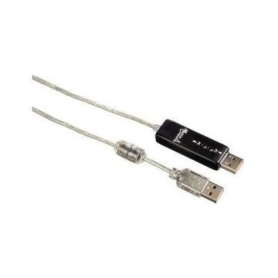 Hama USB 2.0 Link-kabel - 1,95 m, Harmaa, Windowshez Hama USB 2.0 Link-kabel - 1,95 m, Harmaa, Windowshez