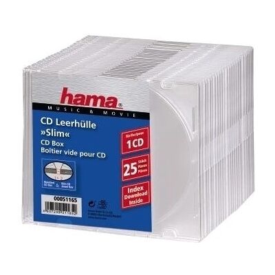 Hama Vékony CD tokok - 25 db - Átlátszó Hama Vékony CD tokok - 25 db - Átlátszó