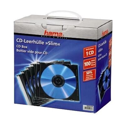 Hama Optikai Korongtok - 100 Vékony CD Tokok Hama Optikai Korongtok - 100 Vékony CD Tokok