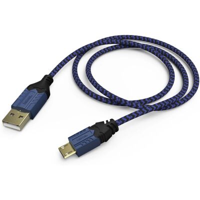 Kabel USB Hama - 2,5m, USB 2.0, Złocone końcówki - Czarny/Niebieski Kabel USB Hama - 2,5m, USB 2.0, Złocone końcówki - Czarny/Niebieski