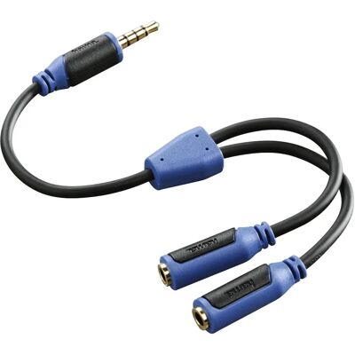 Câble audio Hama Super Soft - 3,5mm stéréo, Noir & Bleu - Publicité Câble audio Hama Super Soft - 3,5mm stéréo, Noir & Bleu - Publicité