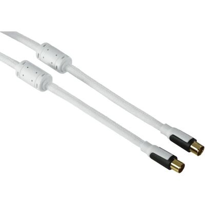 Cabo de Antena Hama 1,5m Branco - Cabo Coaxial Cabo de Antena Hama 1,5m Branco - Cabo Coaxial