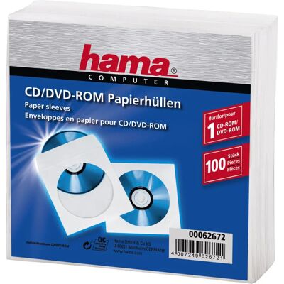 Hama 00062672 Witte CD/DVD Hoezen - Optisch schijfopslag Hama 00062672 Witte CD/DVD Hoezen - Optisch schijfopslag
