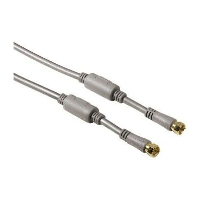 Cavo Satellite Hama - 1,5m, Argento, F-plug, Schermatura 100dB Cavo Satellite Hama - 1,5m, Argento, F-plug, Schermatura 100dB