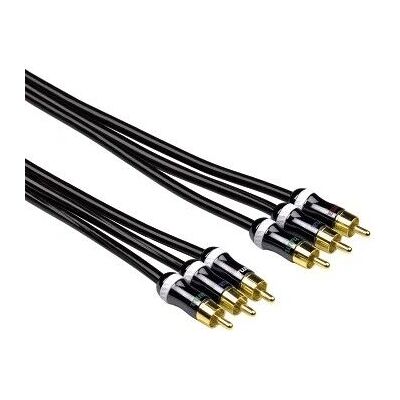 Hama ProClass YUV Kaapeli - 3 RCA - Metalli - 1,5m Hama ProClass YUV Kaapeli - 3 RCA - Metalli - 1,5m