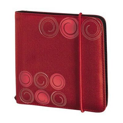 Hama 00095669 Étui optique rouge pour 24 disques - Publicité Hama 00095669 Étui optique rouge pour 24 disques - Publicité