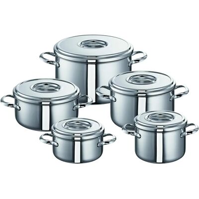 Ensemble de casseroles en acier inoxydable Romana i de Schulte Ufer - 5 pièces Ensemble de casseroles en acier inoxydable Romana i de Schulte Ufer - 5 pièces