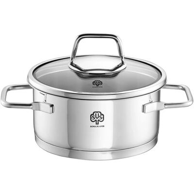 Olla para hornear de acero inoxidable Schulte-Ufer - Brillo alto, Escala interna, Vaciado seguro Olla para hornear de acero inoxidable Schulte-Ufer - Brillo alto, Escala interna, Vaciado seguro