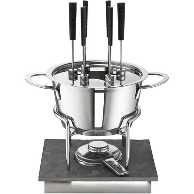 Set Fondue in Acciaio Inox Argento 18cm - Tipo di Prodotto Set Fondue in Acciaio Inox Argento 18cm - Tipo di Prodotto