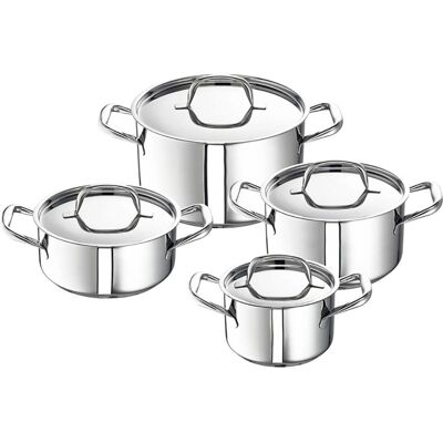 Schulte-ufer Set 1087 - Ensemble de 4 casseroles en acier inoxydable Schulte-ufer Set 1087 - Ensemble de 4 casseroles en acier inoxydable