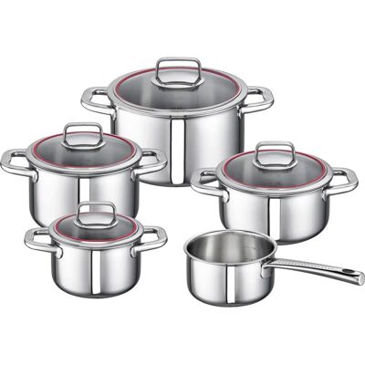 Ensemble de Casseroles en Acier Inoxydable Valentina SCHULTE-UFER - Toutes Tailles - Publicité Ensemble de Casseroles en Acier Inoxydable Valentina SCHULTE-UFER - Toutes Tailles - Publicité