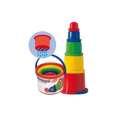 Spielstabil 3502 Sandkastenspielzeug - Stapelbecher-Set in bunten Farben Spielstabil 3502 Sandkastenspielzeug - Stapelbecher-Set in bunten Farben