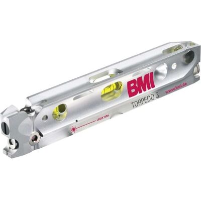 BMI Laser Spirit Level - 240mm, 3-point laser, 30m range - Level Tool BMI Laser Spirit Level - 240mm, 3-point laser, 30m range - Level Tool