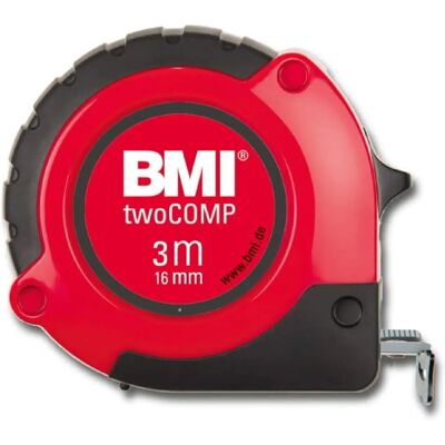 BMI 57108 Taskumitta - 3m, 16mm, Musta/Punainen/Valkoinen BMI 57108 Taskumitta - 3m, 16mm, Musta/Punainen/Valkoinen