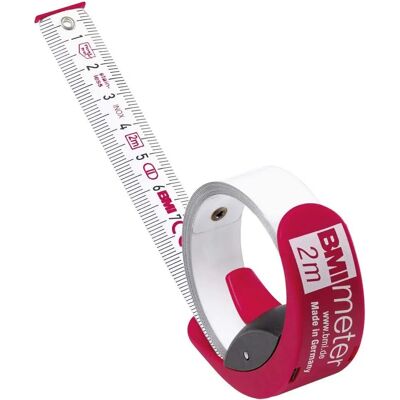 BMI Stainless Steel 2m Measuring Tape with Ruler & Clip - Measuring Tape BMI Stainless Steel 2m Measuring Tape with Ruler & Clip - Measuring Tape