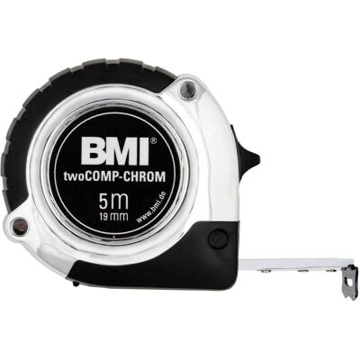 BMI 475541221 Measuring Tape - 5m, Chrome, Automatic BMI 475541221 Measuring Tape - 5m, Chrome, Automatic
