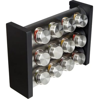 Küchenprofi Black Rectangular Spice Rack - Herb & Spice Organizer Küchenprofi Black Rectangular Spice Rack - Herb & Spice Organizer