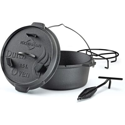 Küchenprofi Dutch Oven - 3,5L, Schwarz, Gusseisen - Dutch Oven Küchenprofi Dutch Oven - 3,5L, Schwarz, Gusseisen - Dutch Oven