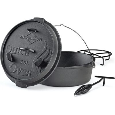 Küchenprofi Dutch Oven - 30cm, Negro, Versátil Küchenprofi Dutch Oven - 30cm, Negro, Versátil