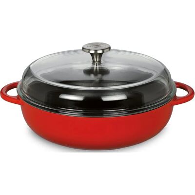 KÜCHENPROFI Poêle en fonte émaillée Provence - 28cm - Rouge KÜCHENPROFI Poêle en fonte émaillée Provence - 28cm - Rouge
