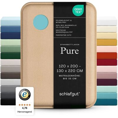 SCHLAFGUT PURE Bio-Baumwolle Spannbettlaken - Standardgröße SCHLAFGUT PURE Bio-Baumwolle Spannbettlaken - Standardgröße