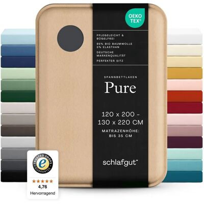 schlafgut PURE Bio-Pamut Fitted Sheet - 120-130x200-220cm schlafgut PURE Bio-Pamut Fitted Sheet - 120-130x200-220cm
